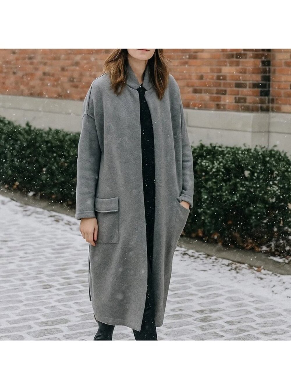 JAMES PERSE Gray Wool Angora Duster Cardigan Sweater Coat Size 0/ XS